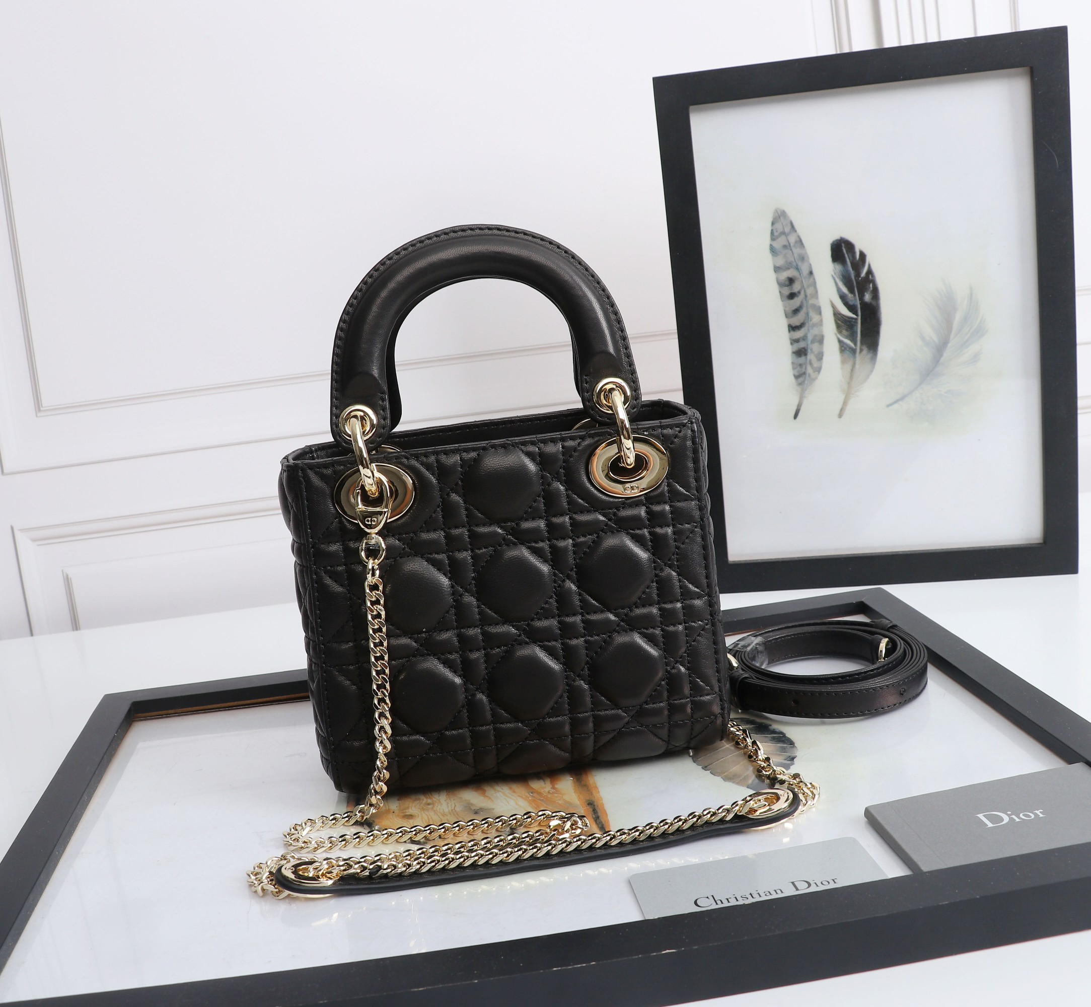 Mini Lady Dior Bag Black Cannage Lambskin